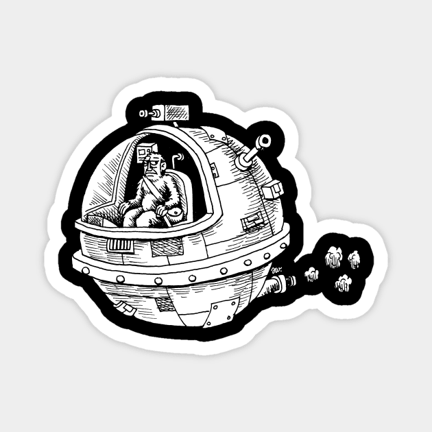 Space Yeti (white) Magnet by awcomix