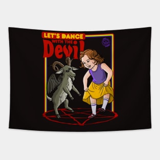 Let's Dance with the Devil Satanic Baphomet game Tapestry