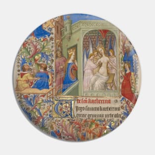 Medieval Illumination Art - Angels and Virgin Mary Pin