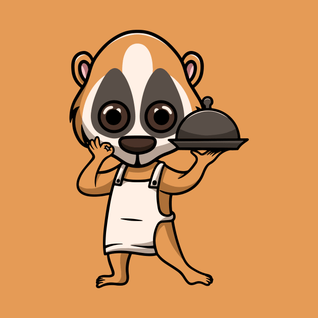 cute slow loris chef by Cubbone