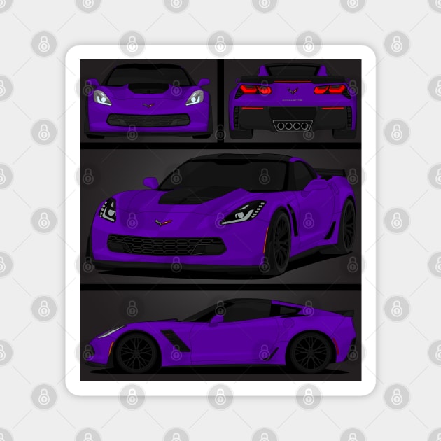 Z06 PURPLE Magnet by VENZ0LIC