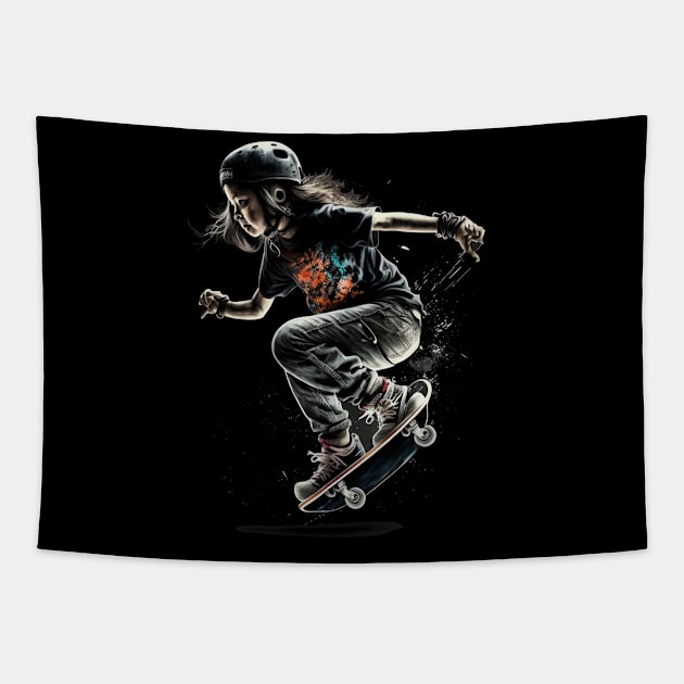 skater girl clothes aesthetic egirl skating Tapestry by JayD World