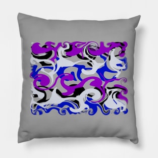 Abstract AJO Swirls Pillow