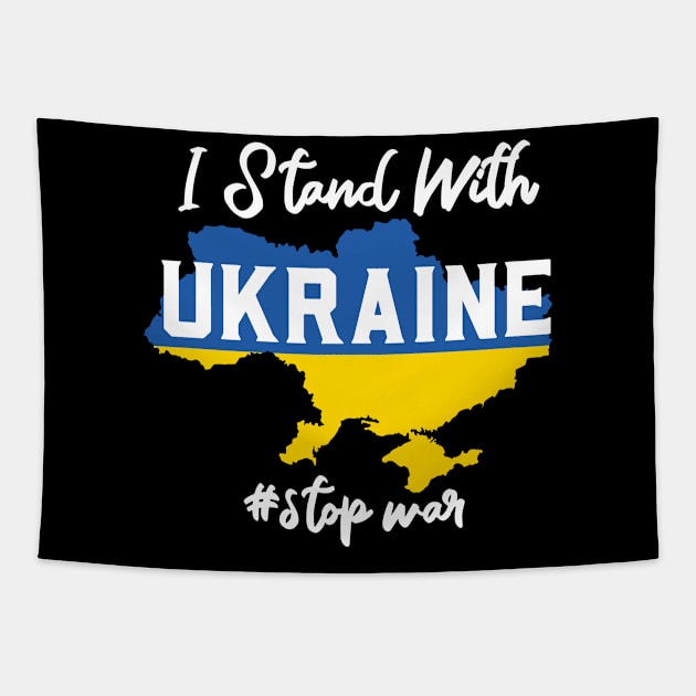 I Stand With Ukraine Tapestry by The Christian Left