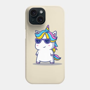 Cute Cool Unicorn Wearing Glasses Phone Case