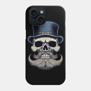 Skull with mustache Phone Case