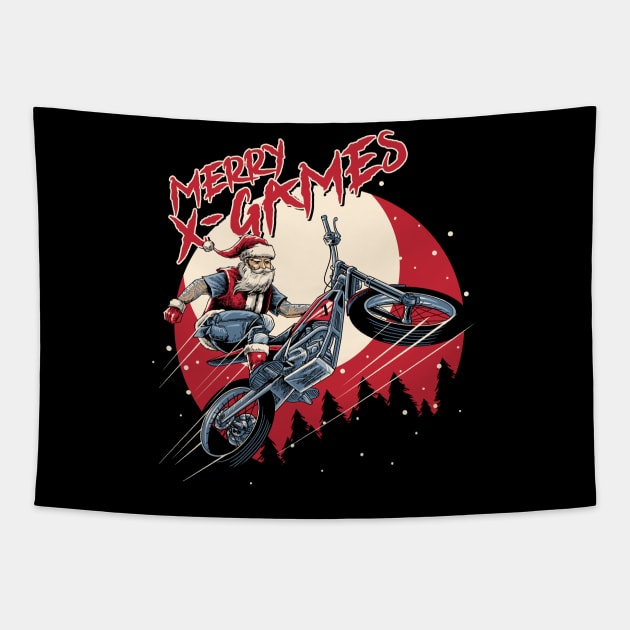 Santa X Games Tapestry by akawork280