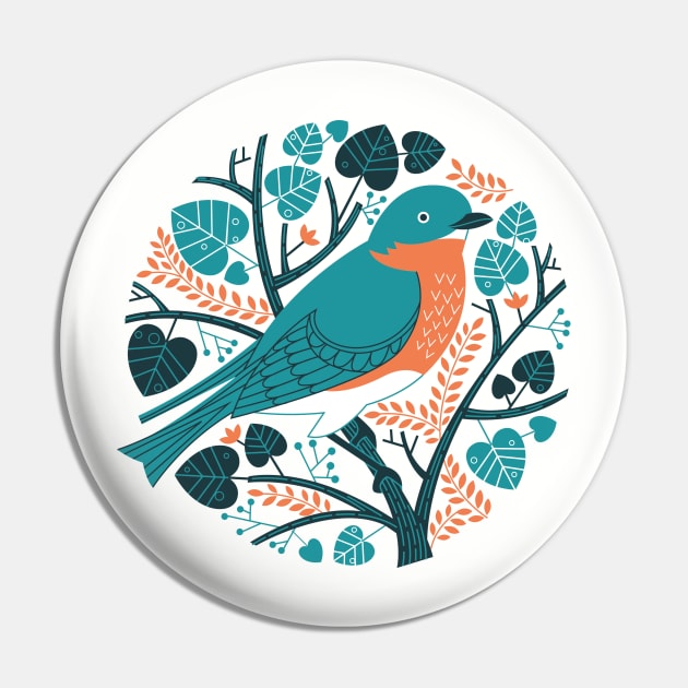 Tweet Tweet Pin by Lucie Rice Illustration and Design, LLC