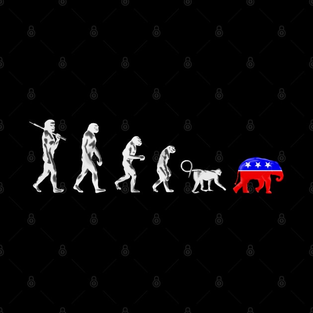 Funny Political Republican De-evolution by macdonaldcreativestudios