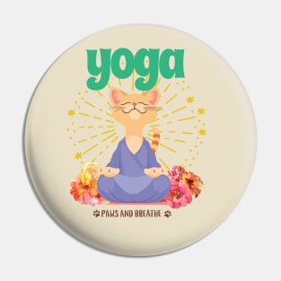 Cat yoga Pin