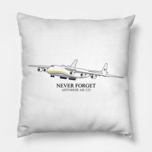 Antonov 225 Mryia Ukraine Jumbo Jet Cargo Airplane Pillow