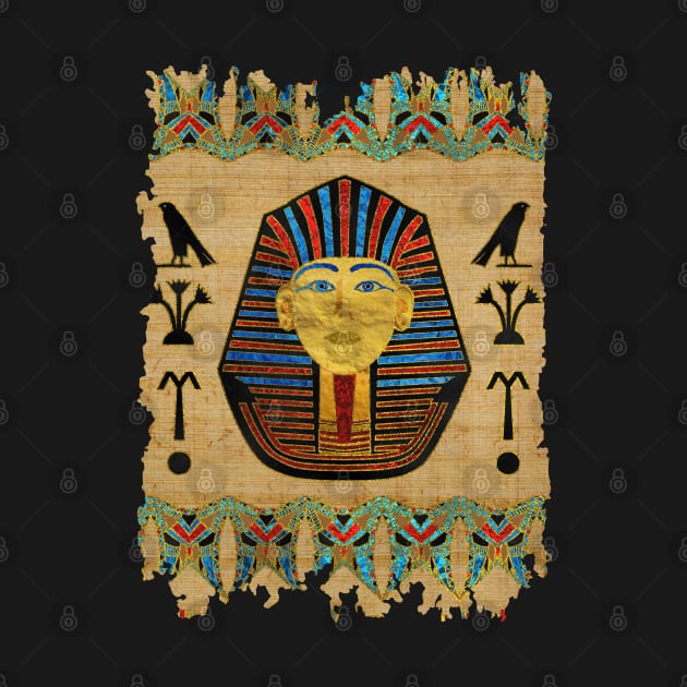 Egyptian pharaoh  Ornament on papyrus by Nartissima