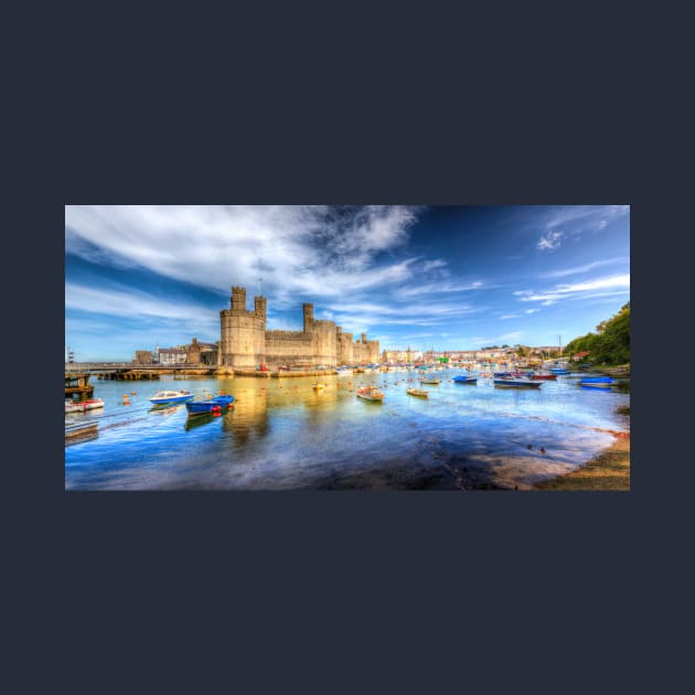 Caernarfon Castle Panorama, Wales, UK by tommysphotos