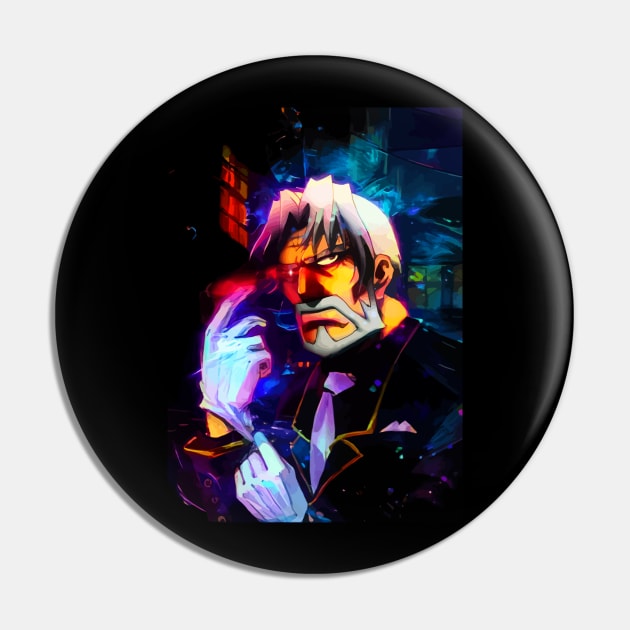 Neon Iron Butler Pin by hustlart