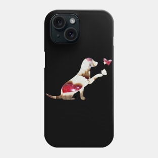 Valentine Dog and Butterflies Phone Case