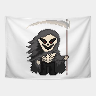 Pixel Monster Grim Reaper (White) Tapestry