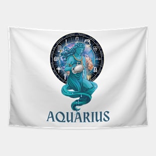 Aquarius Zodiac Sign Tapestry