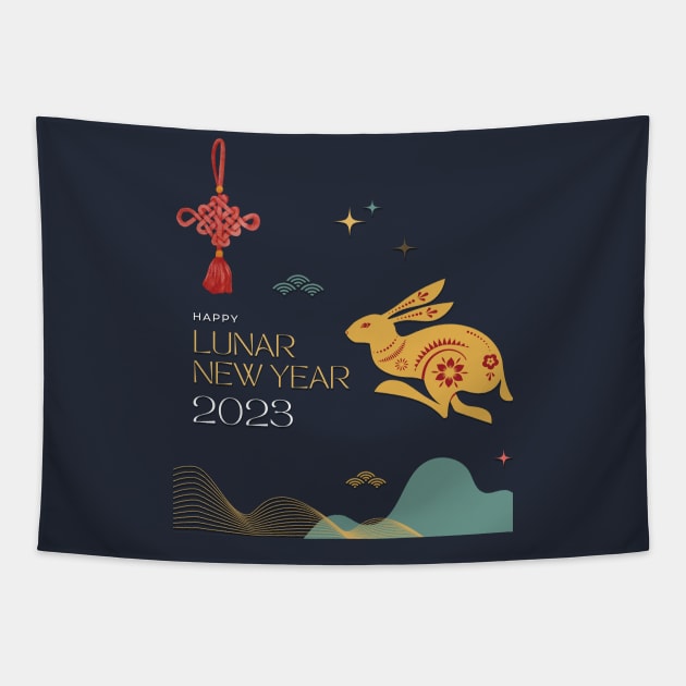 2023 Year of the Rabbit. Tapestry by TeeText