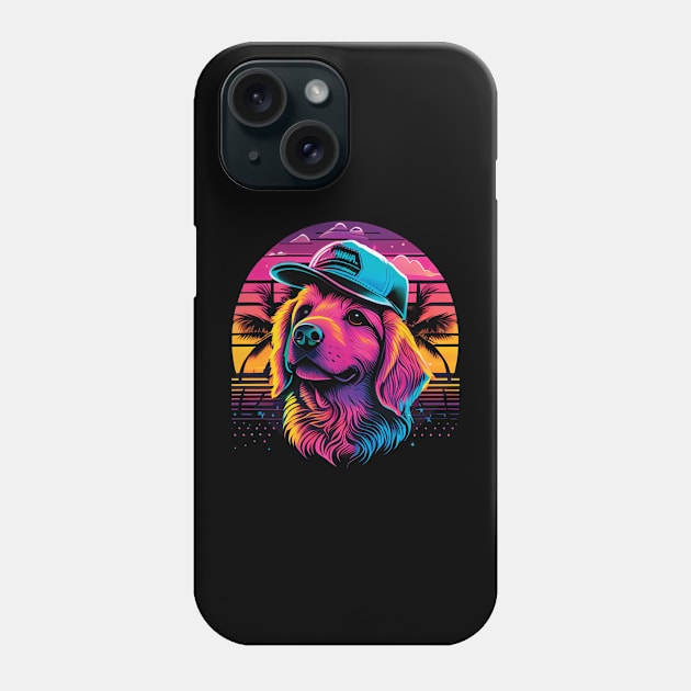 Golden retriever in cap Phone Case by GreenMary Design