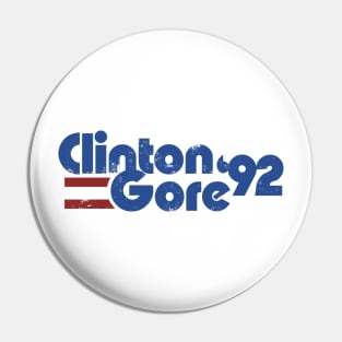 Clinton Gore 1992 Pin