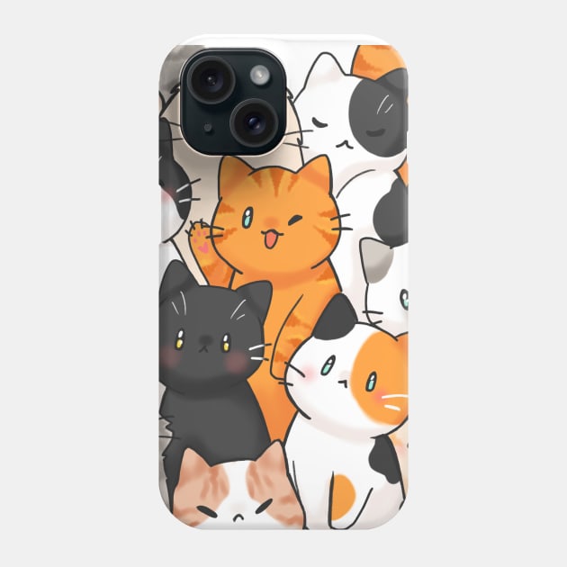 Cute cats full print Phone Case by linkitty