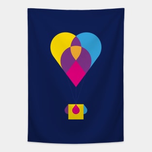 Love hot air balloon design Tapestry