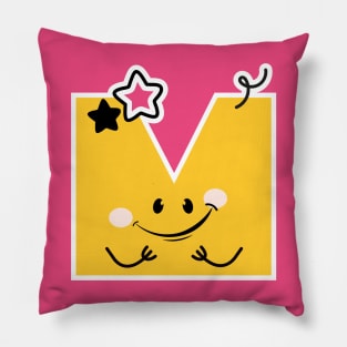 Children's Alphabet Letter M - Playful and Funny Initial for Memorable Gifts Pillow