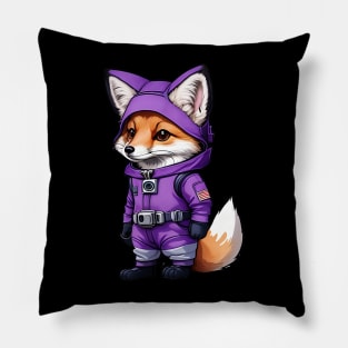 Adorable Astronaut Fox Pillow