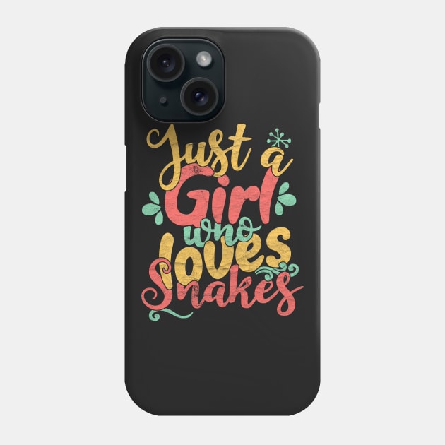 Just A Girl Who Loves Snakes Gift print Phone Case by theodoros20