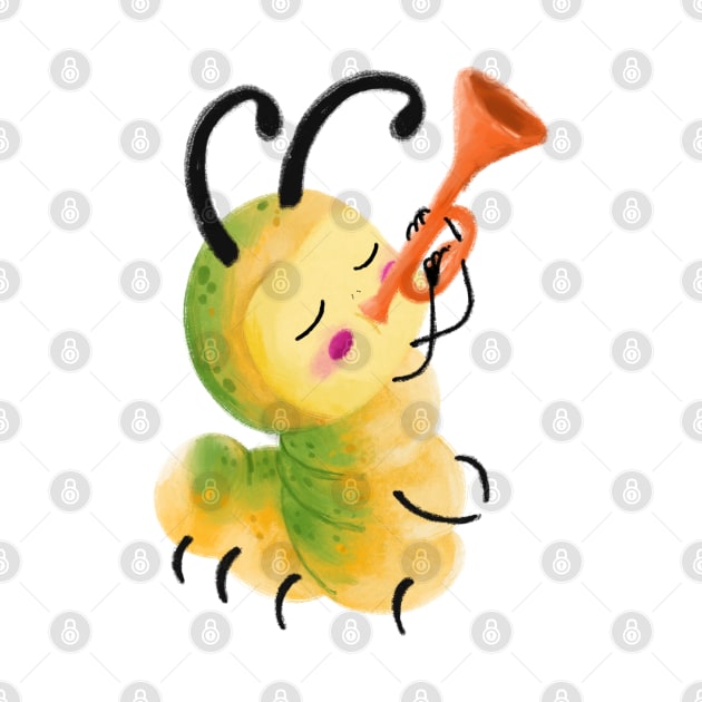 Miyaw the musician caterpillar by jilooo by byjilooo