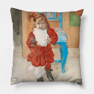 Brita with Confectionary Jar by Carl Larsson Pillow