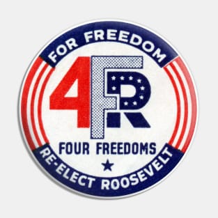 1944 Roosevelt For Freedom Pin