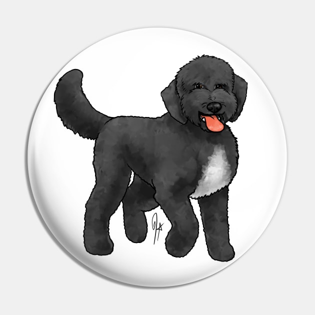 Dog - Sheepadoodle - Black Pin by Jen's Dogs Custom Gifts and Designs