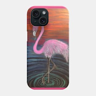 Flamingo at Sunset Phone Case