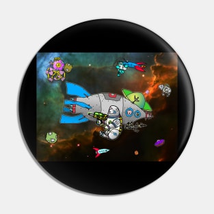 Astro bunny patrol Pin