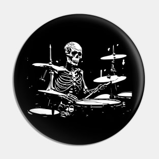 skeleton drummer Pin