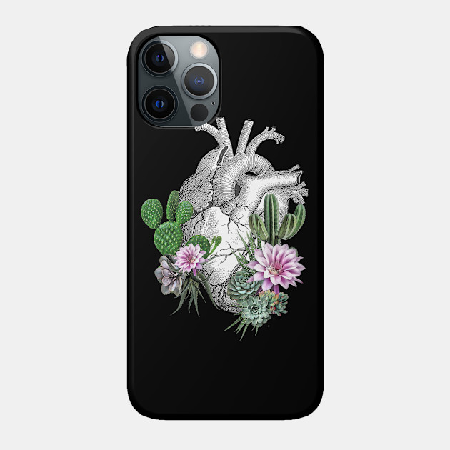 Human heart, succulents plant lovers, Plants lovers gift - Succulents Heart - Phone Case