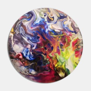 Hell Flames Abstract Acrylic Pin