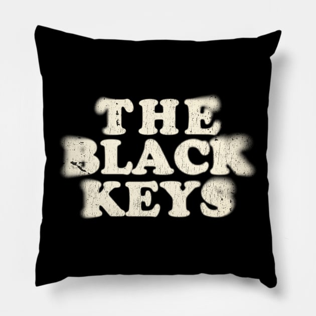 the black keys - noise type Pillow by HANASUISI