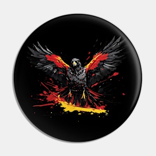 Raven in Flight Pin