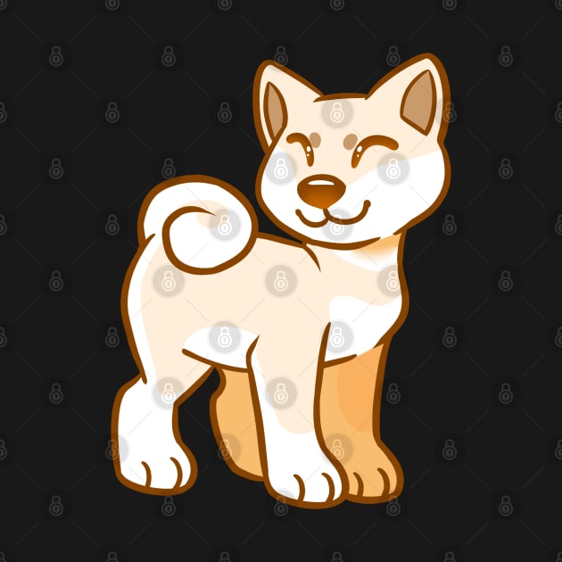 Happy Shiba Inu - White by leashonlife