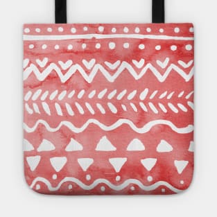 Loose bohemian pattern - red Tote