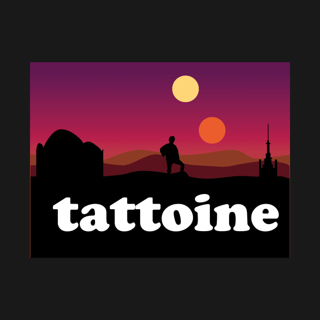 Tattoine Outdoor Tshirt by ThomasH847