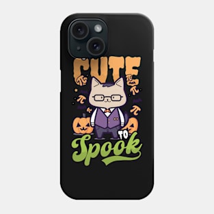 Halloween Math Teacher Shirt | Too Cute To Spook Cat Phone Case