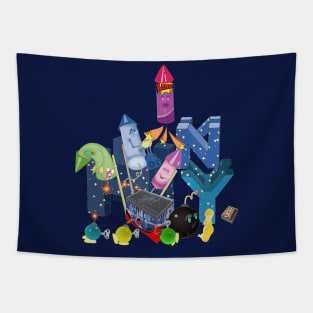 New Year Celebration Tapestry