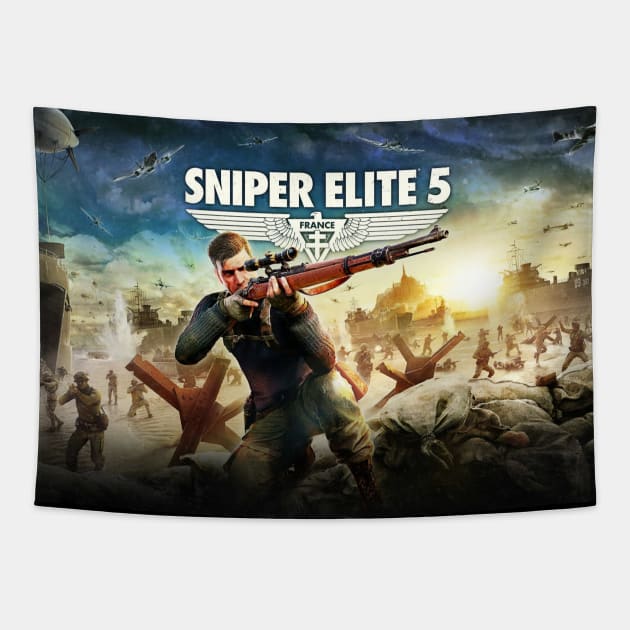 Sniper Elite 5 Tapestry by Pliax Lab