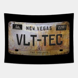 New Vegas License Plate Tapestry