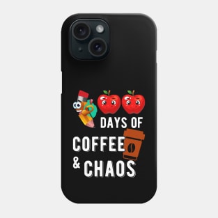 100 days of coffee & chaos Phone Case