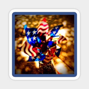 Patriotic pinwheel Magnet