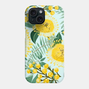 Vibrant Aussie Wattle Blossoms Floral Design Phone Case